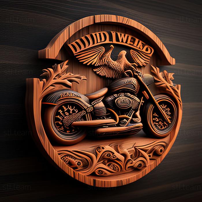 3D модель Harley-Davidson широкое скольжение (STL)